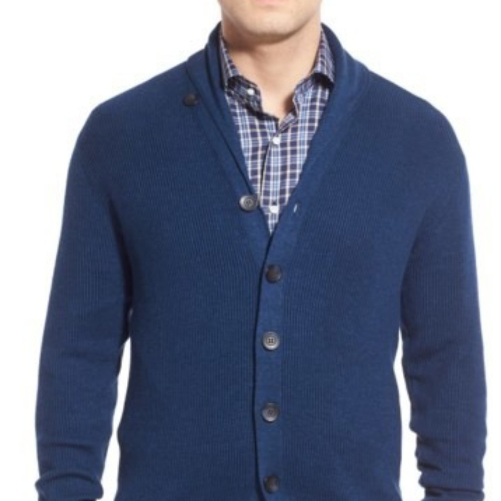 Peter Millar Navy Shawl Collar Cardigan